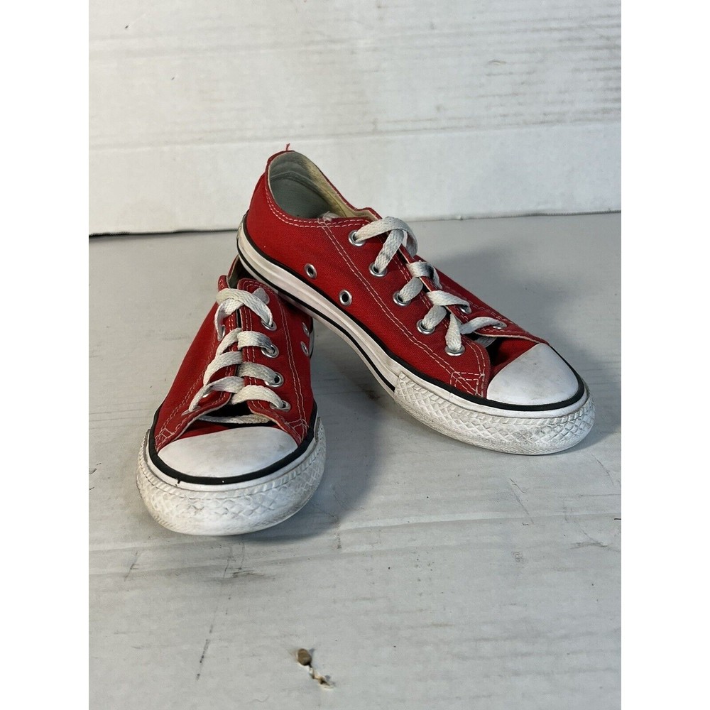 CONVERSE All Star Low Top Oxfords/Shoes/Sneakers Red Kid's Size 1